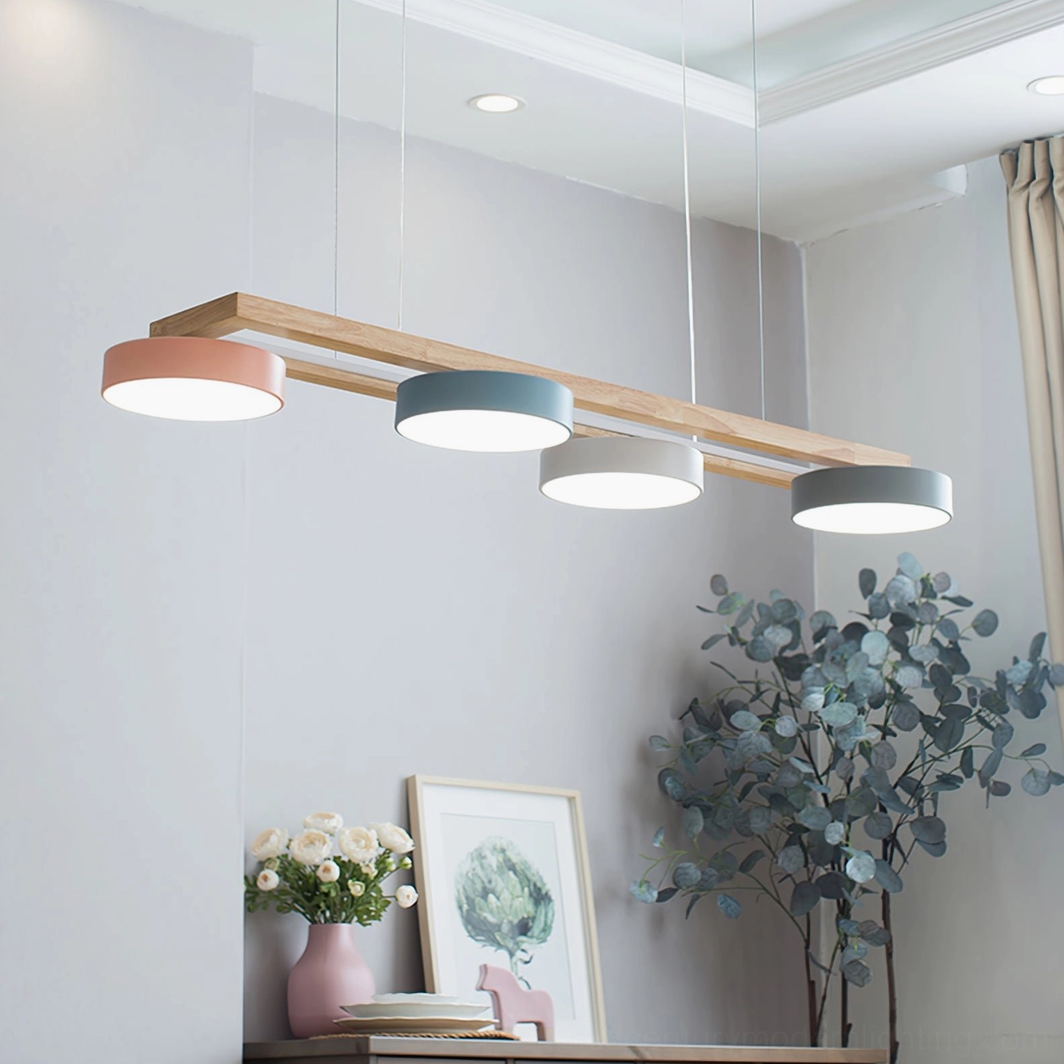 Sienna Bird Chandelier installation detail with suspension cable and ceiling mounting