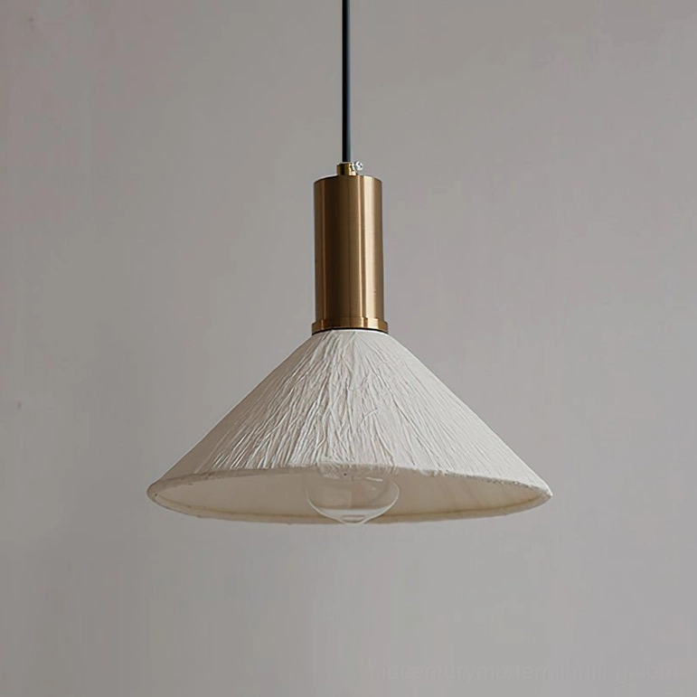 Siya Model A standard handcrafted paper pendant light 9.8 inches diameter boho minimalist