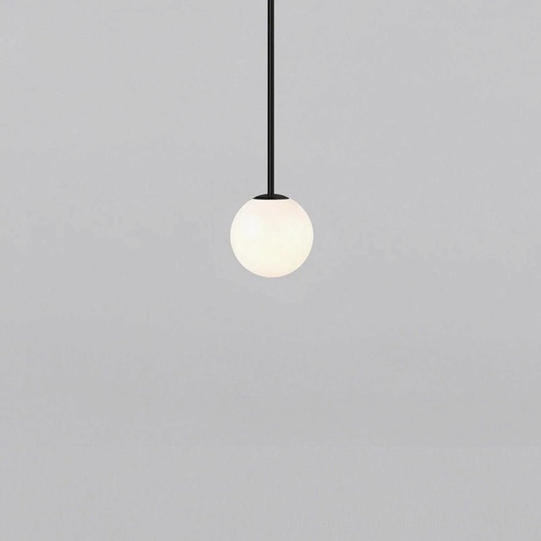 Small brass globe pendant 8cm-12cm sizes for compact intimate lighting applications