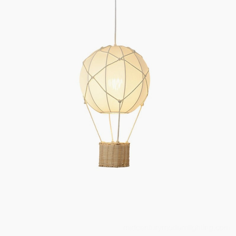 Small hot air balloon pendant light capturing charming whimsy and soft ambient glow