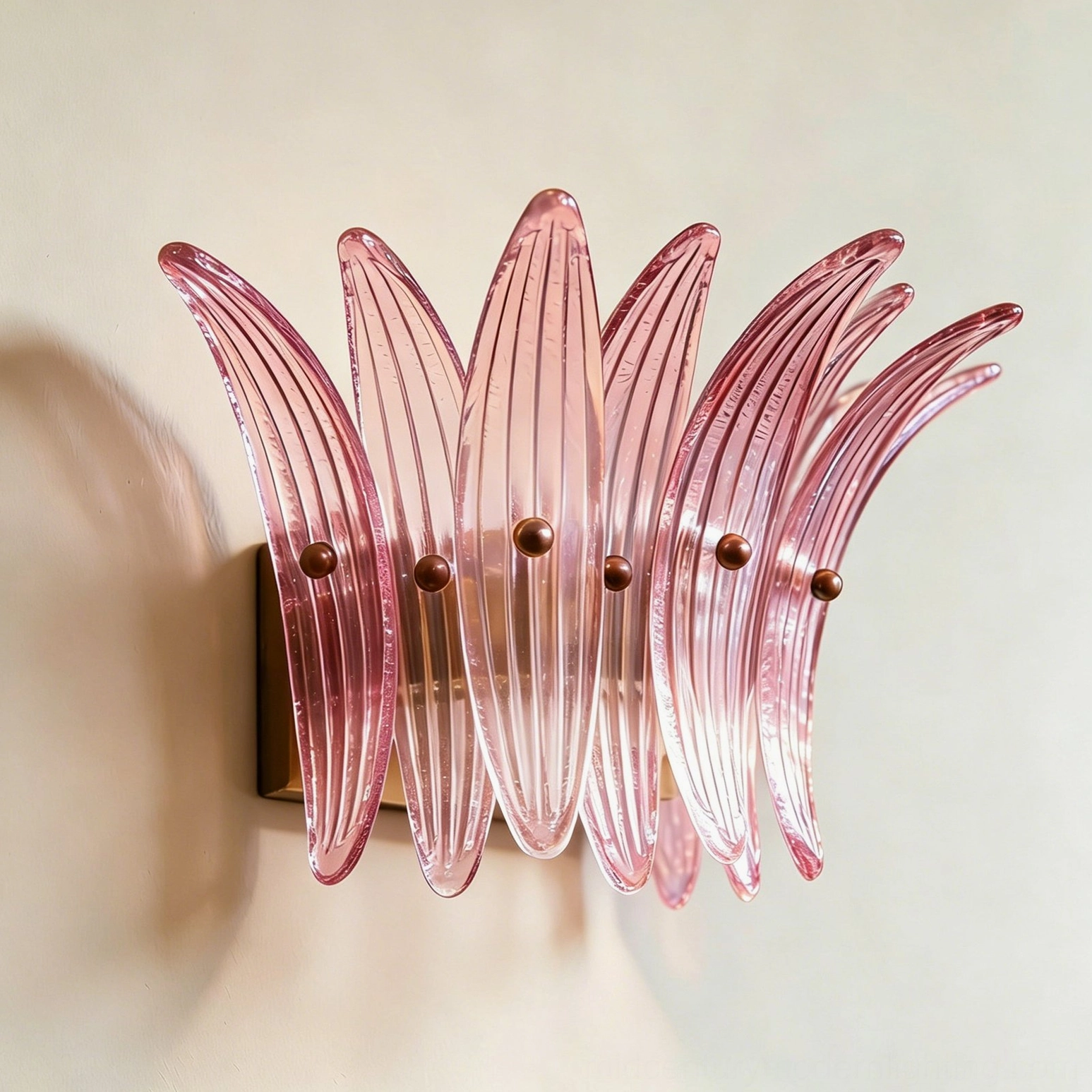 Smeralda wall sconce clear glass variant with brass accents clean product photography