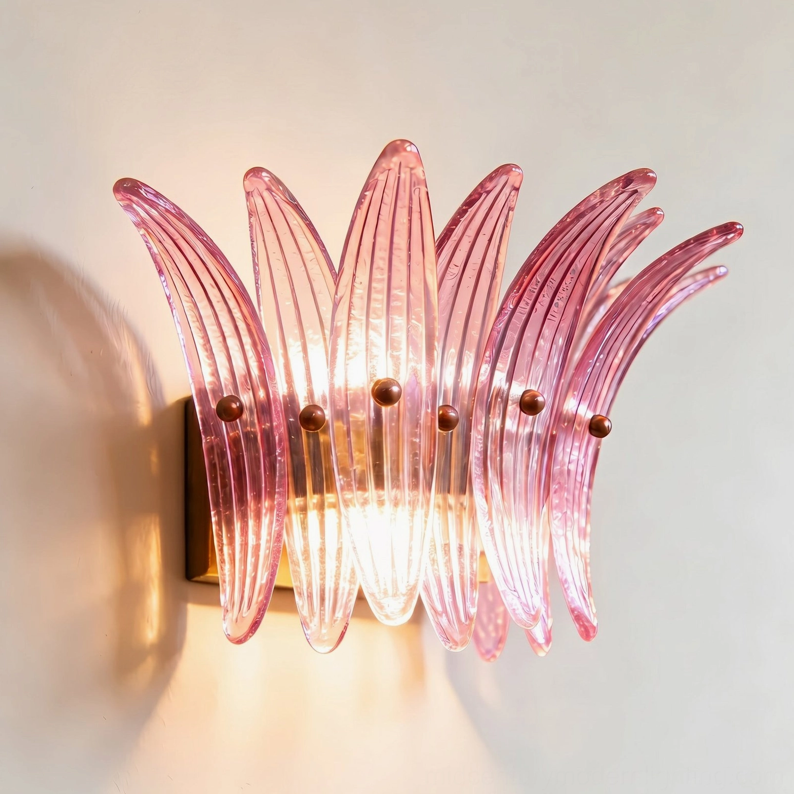 Smeralda fluted glass wall sconce paired styling with decorative accessories