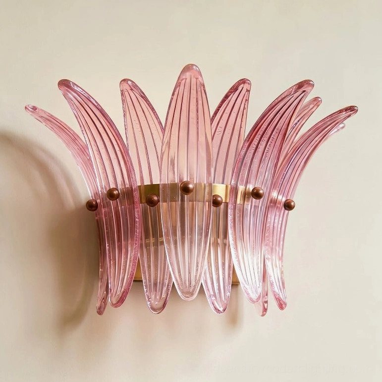 Smeralda wall sconce pink white and gold finish variant contemporary styling