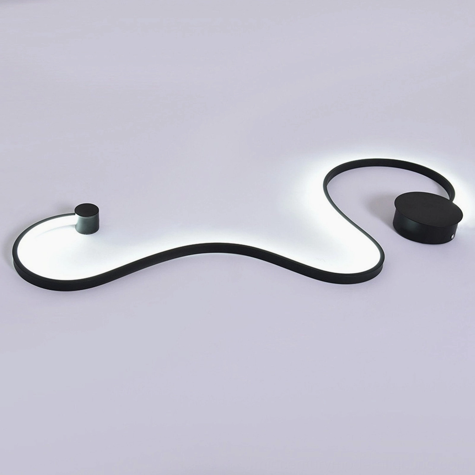 Snake wall lamp bedroom installation showing ambient lighting and modern interior design