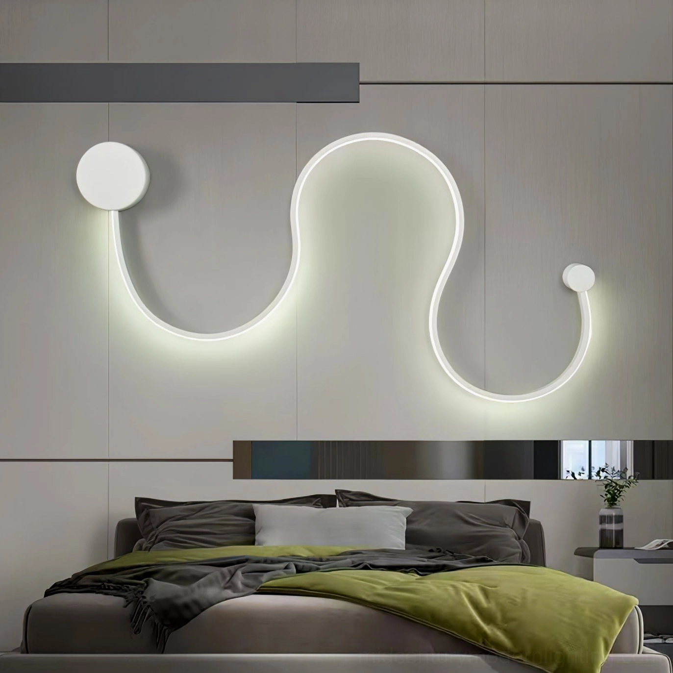 Snake wall lamp universal voltage AC 110-240V compatible with global electrical standards