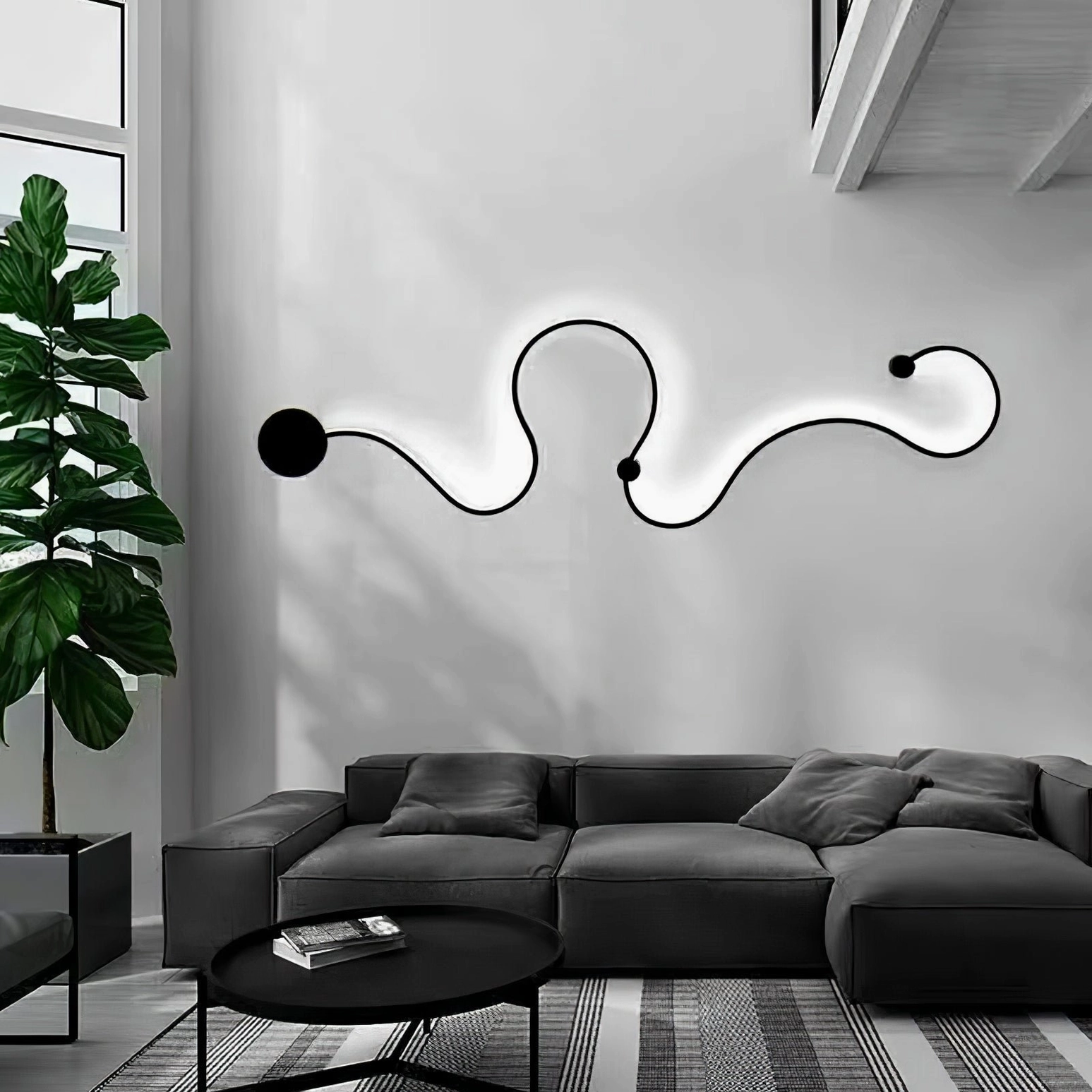 Snake wall lamp mounting hardware showing secure installation system for wall fixtures