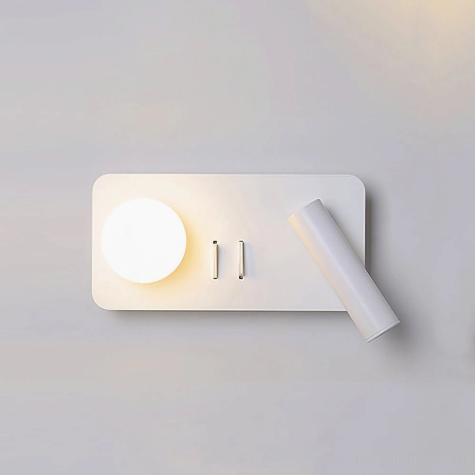 Snotra Model B rectangular wall lamp with reversible left right mounting configuration