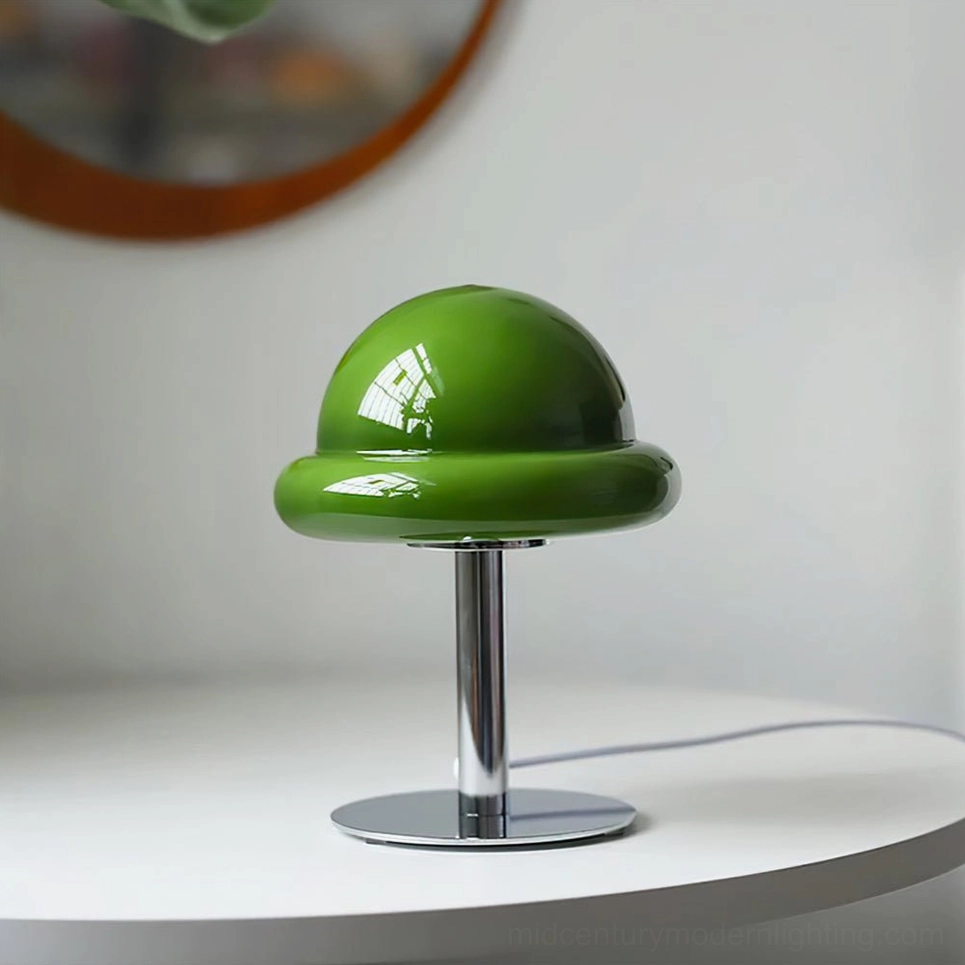 Mushroom table lamp universal voltage 110-240V international plug options compatibility