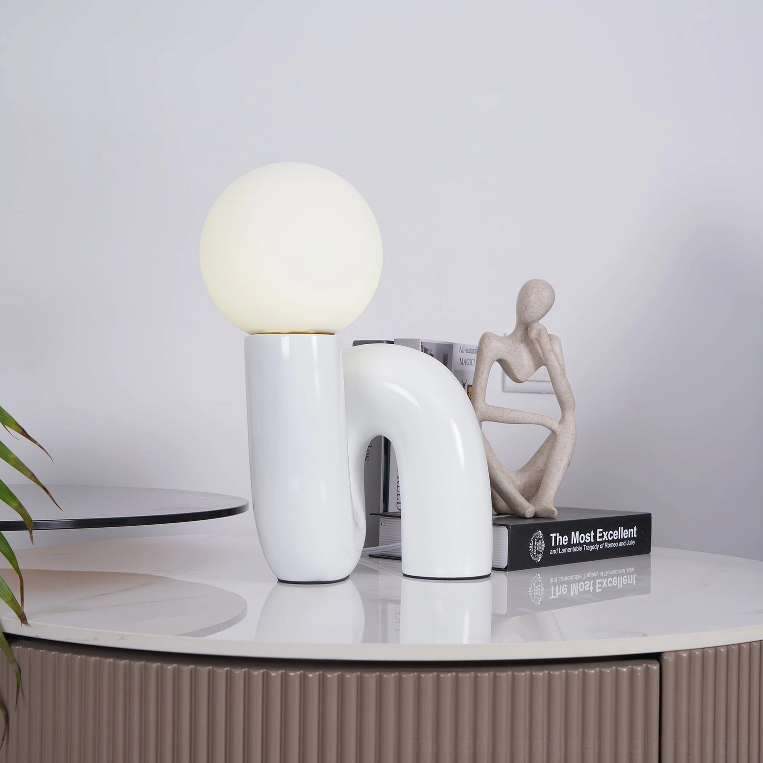 Spiral Table Lamp art lighting fixture for design-forward contemporary interiors, sculpture meets function