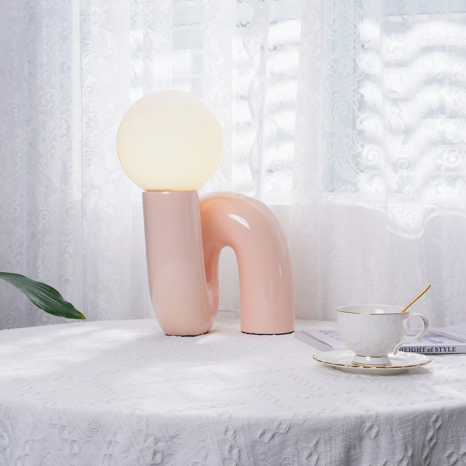 Spiral Glass Table Lamp IP20 rated indoor use only, dry environment tabletop placement