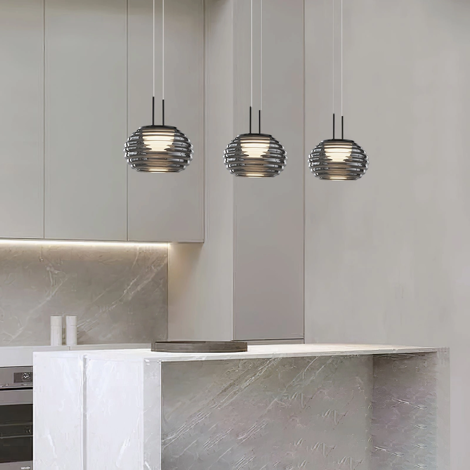 Splugen pendant lamp showing cool light color temperature option for crisp contemporary spaces