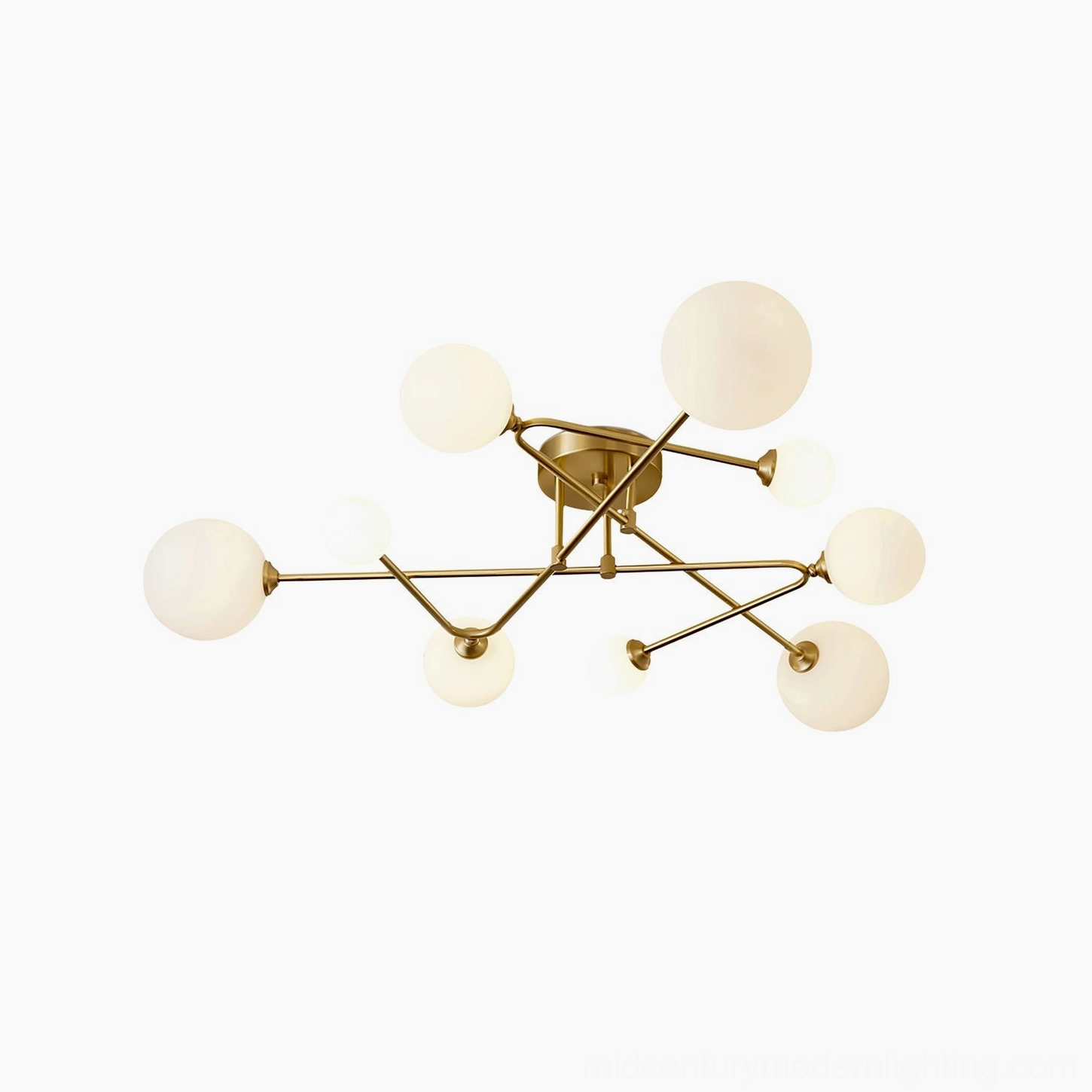 Sputnik mid-century modern ceiling light fixture architectural illumination design