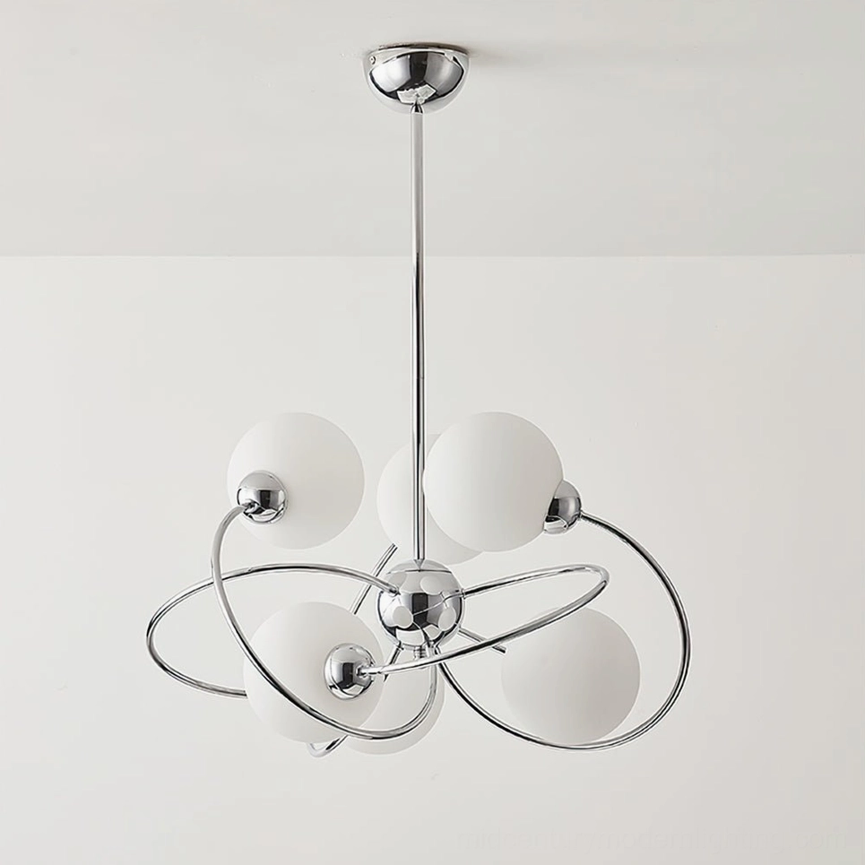 Mid-century modern sputnik space age chandelier sculptural lighting fixture showcase
