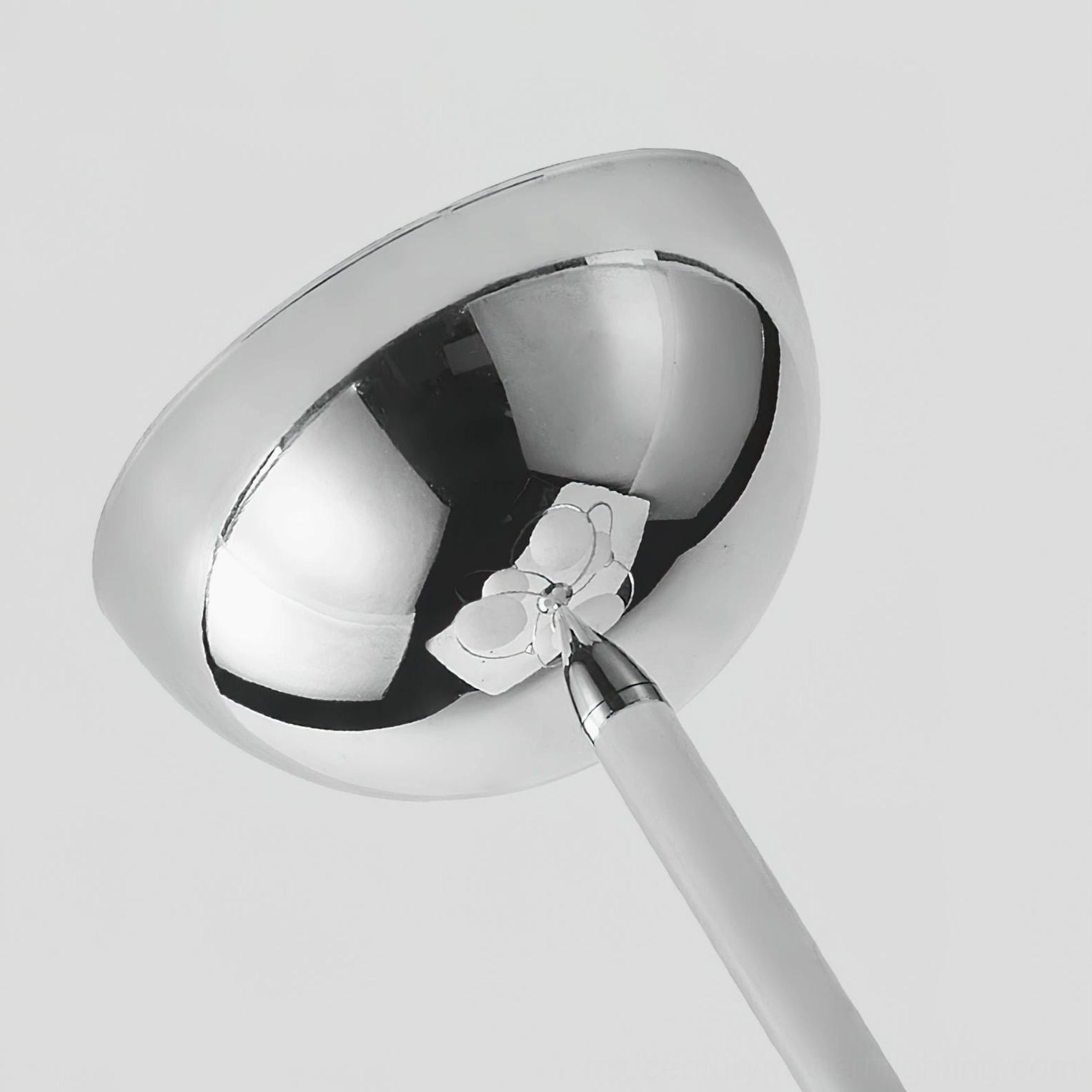 Sputnik space age chandelier studio product photography white background polished chrome