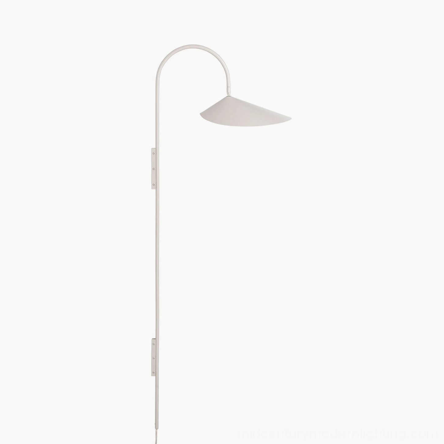 Tall Stella wall lamp 127cm/50 inch statement size in beige finish with EU plug option