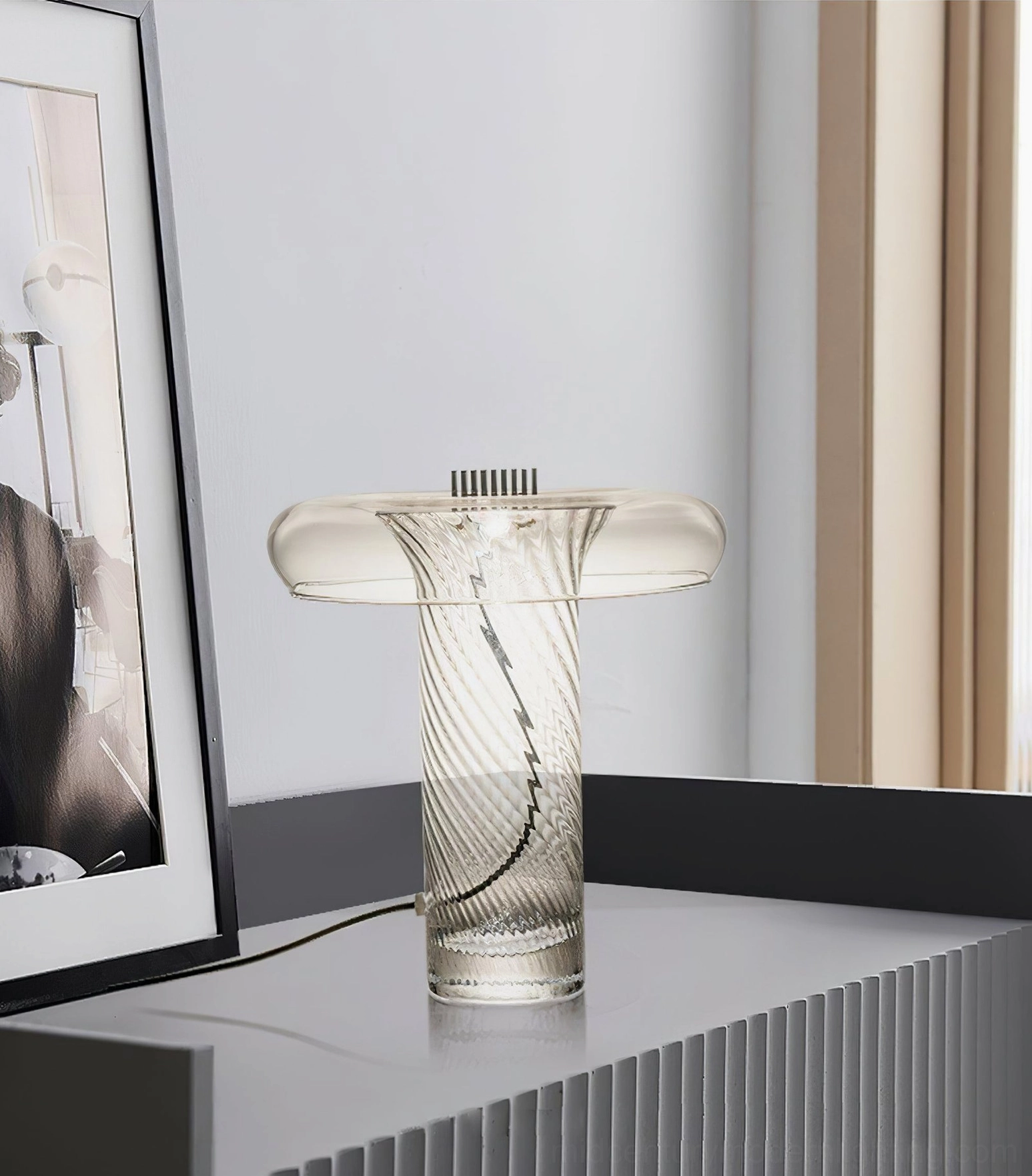 Stellar table lamp on home desk environment, demonstrating warm 3000K LED illumination for focused task lighting