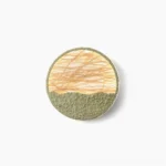 Natural straw woven wall lamp with light green accents - front view on white background showcasing organic texture and minimalist design