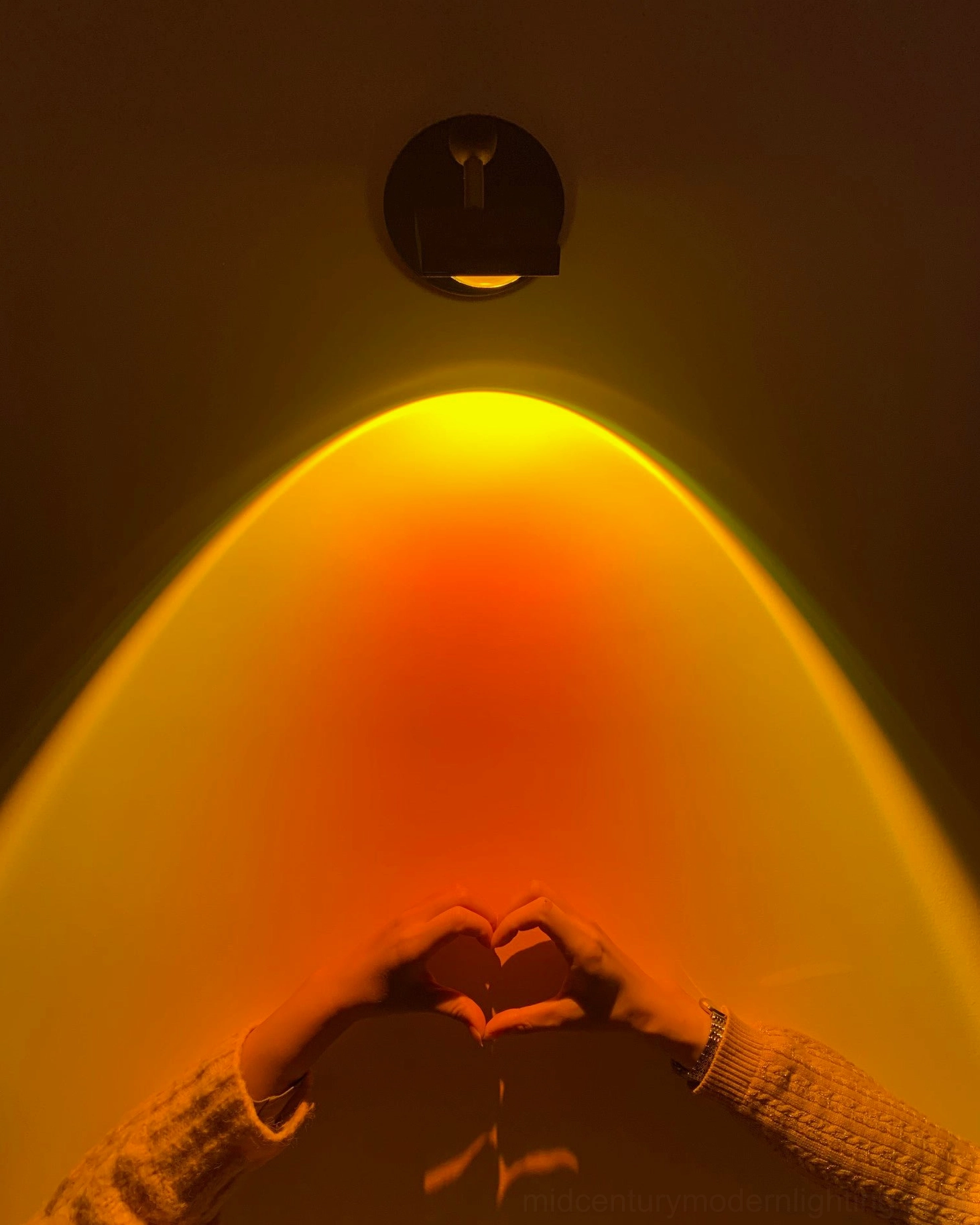 Sunset Halo optical lens system precision engineering warm glow projection detail
