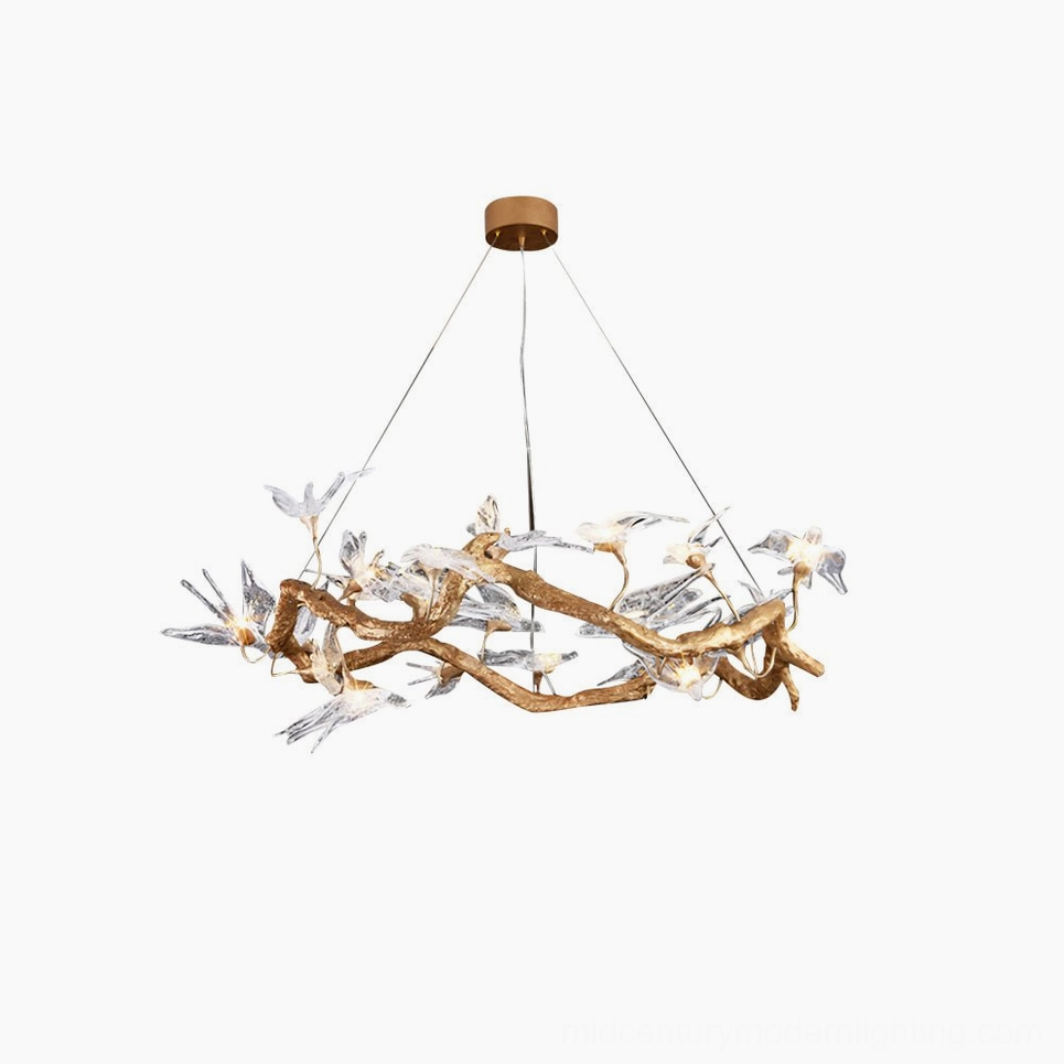 Swallow chandelier mid-century modern design luxury home interior lighting fixture