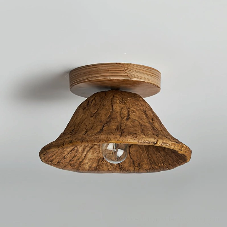 Teelin mid-century modern ceiling light walnut finish studio product showcase