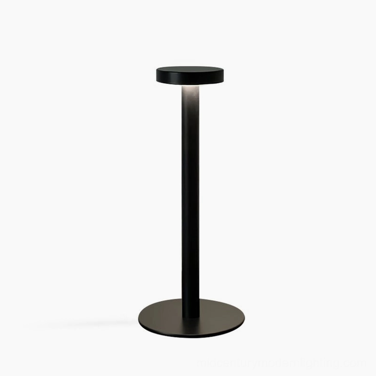Tetatet cordless LED table lamp black color touch dimmable magnetic base