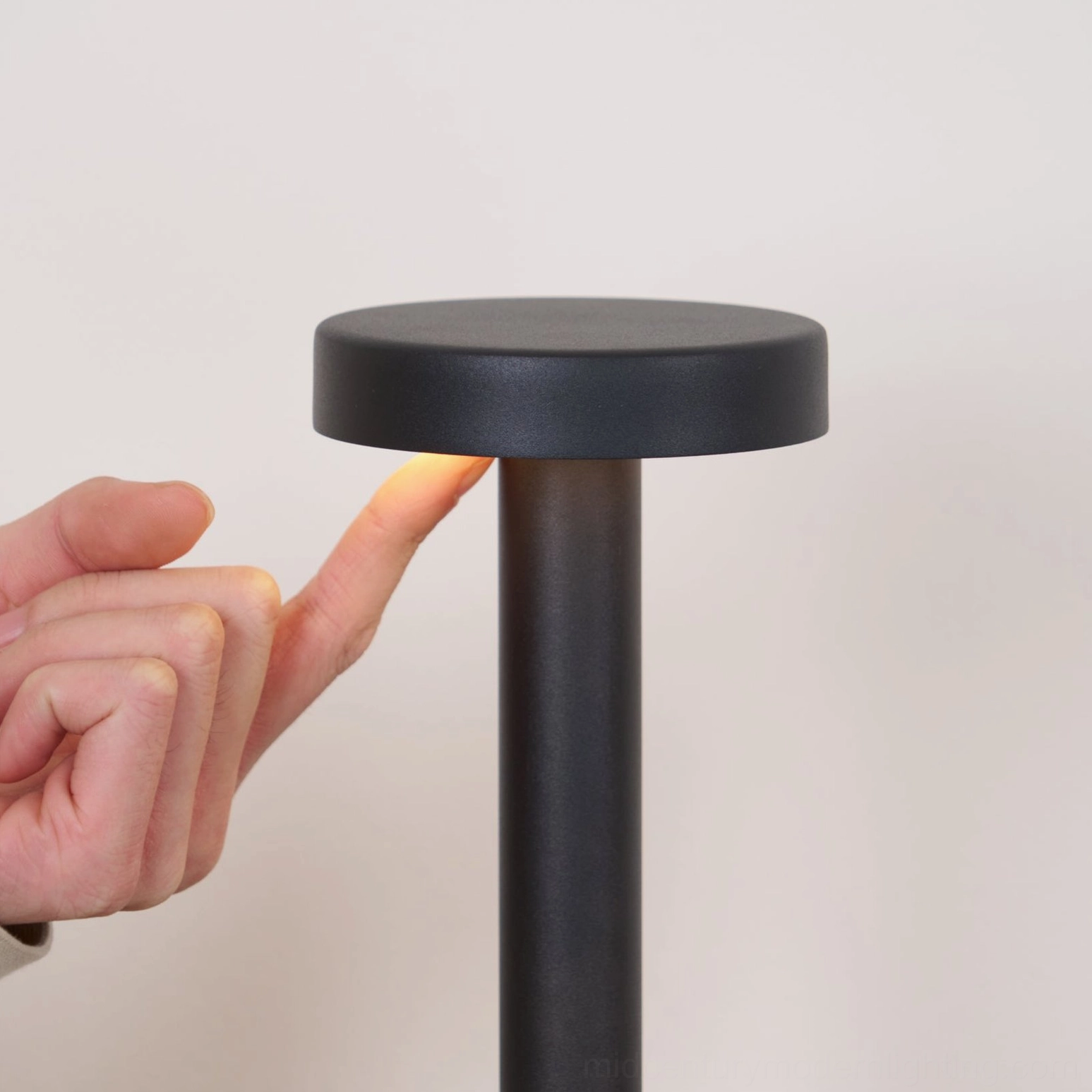 Tetatet portable LED lamp touch switch dimmable control close-up detail view