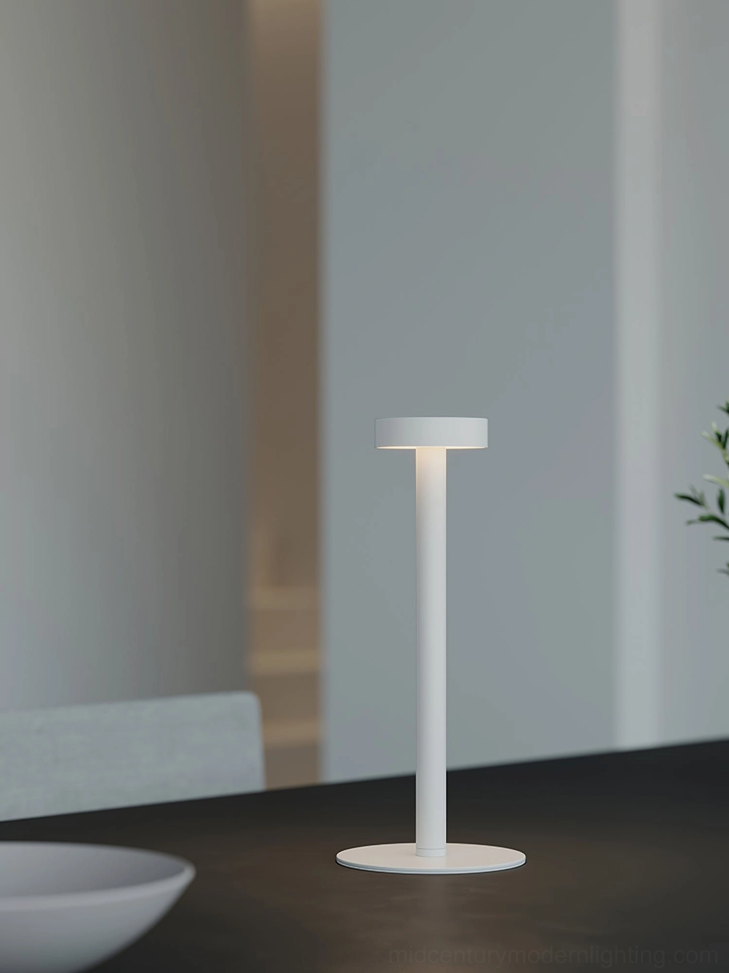 Tetatet minimalist lamp white finish light airy interior design coordination