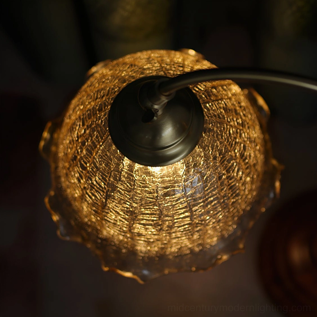 Brass and wood vintage table lamp displaying warm wood tone base and brass pole construction
