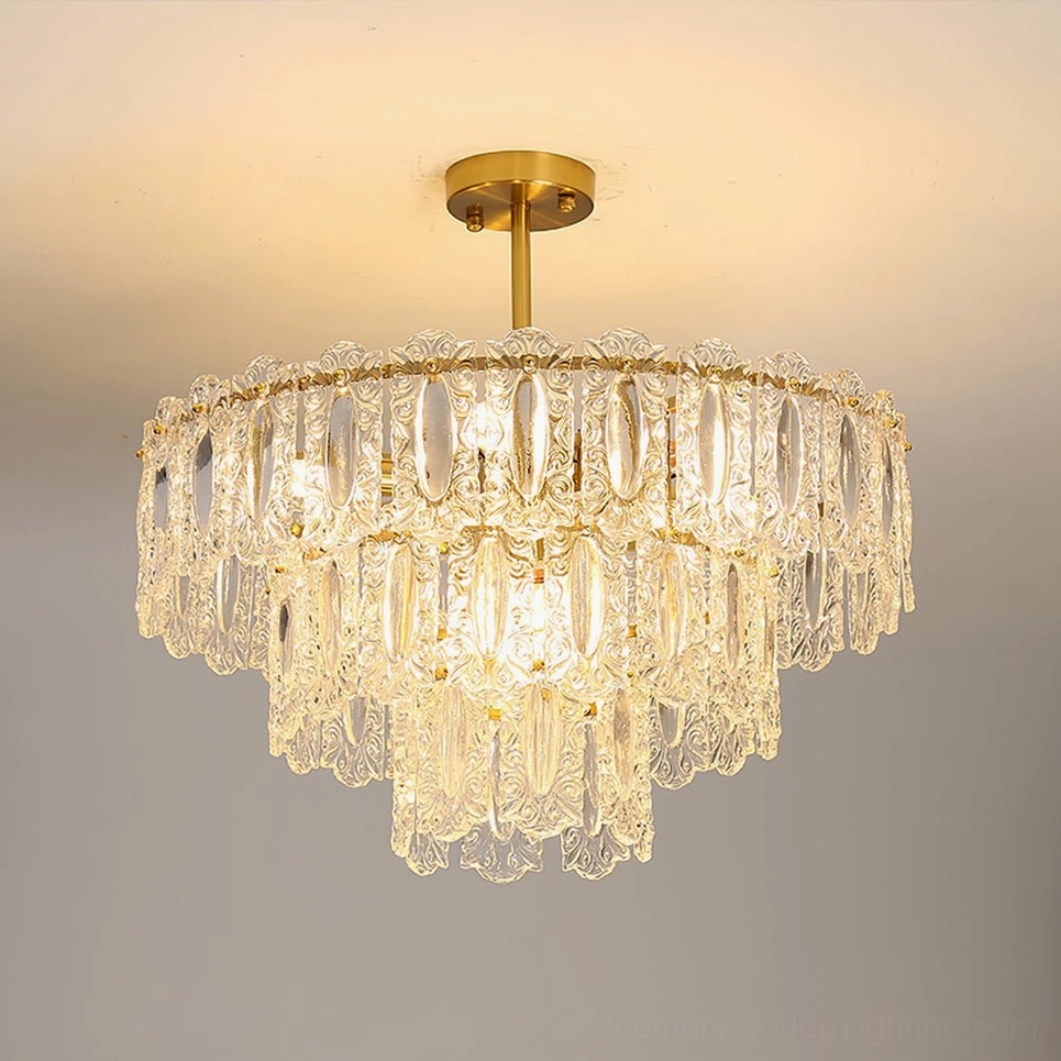 Vienna crystal chandelier three-layer medium sixty centimeter modern luxury application