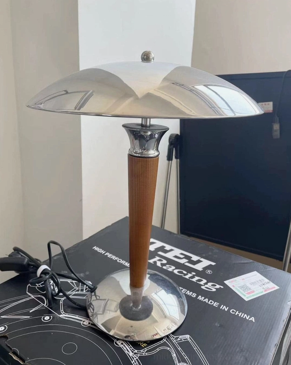 Tibby modern mushroom lamp 360-degree view demonstrating sculptural design beauty