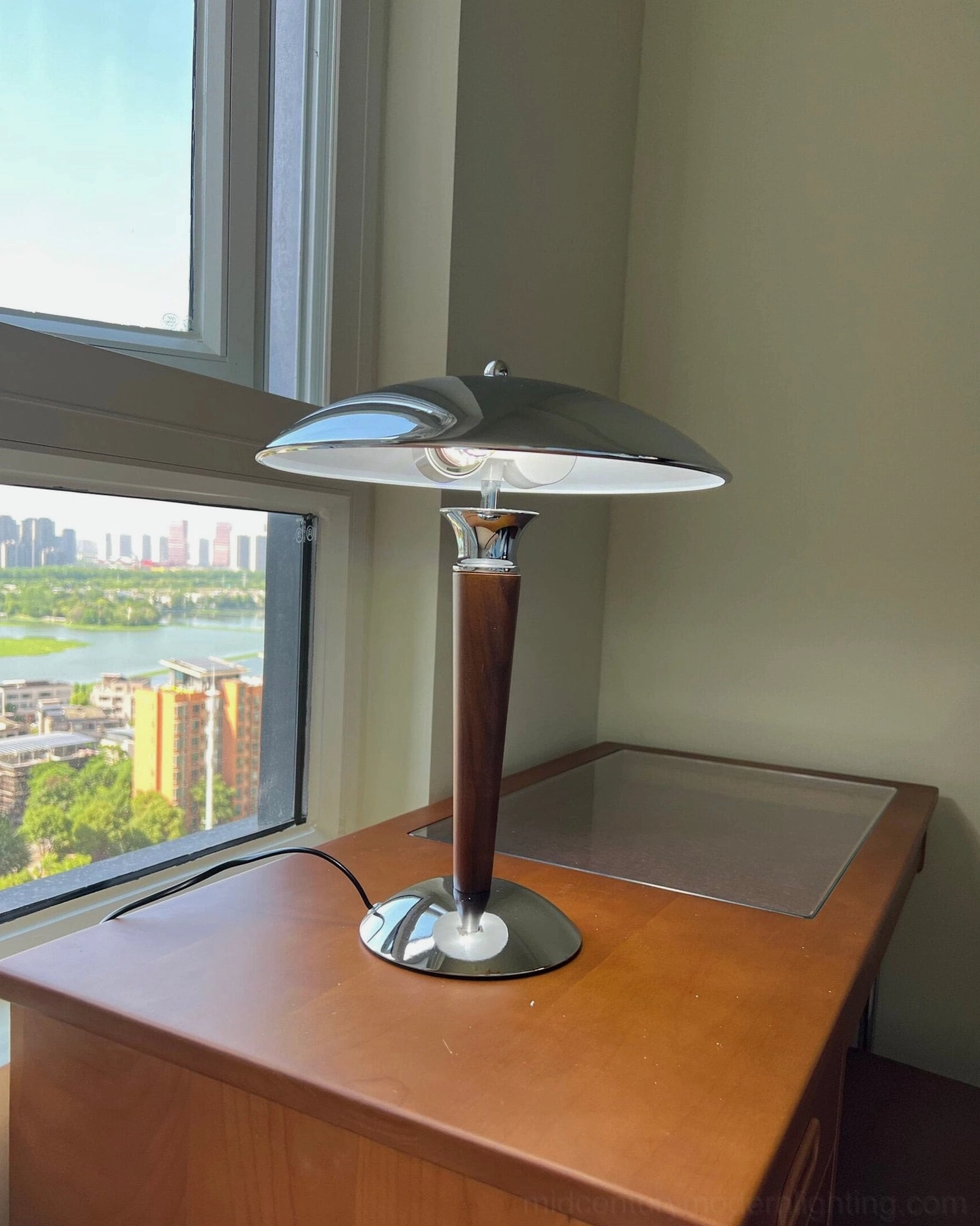Tibby mid-century table lamp with Edison bulb vintage aesthetic warm glow