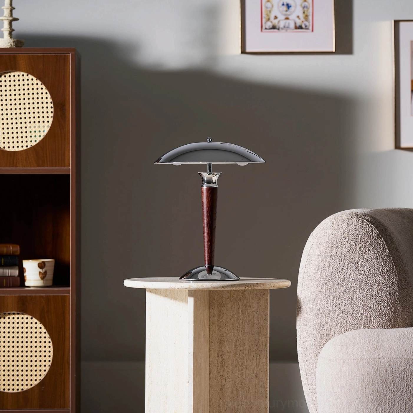 Tibby modern mushroom lamp wooden components material quality showcase
