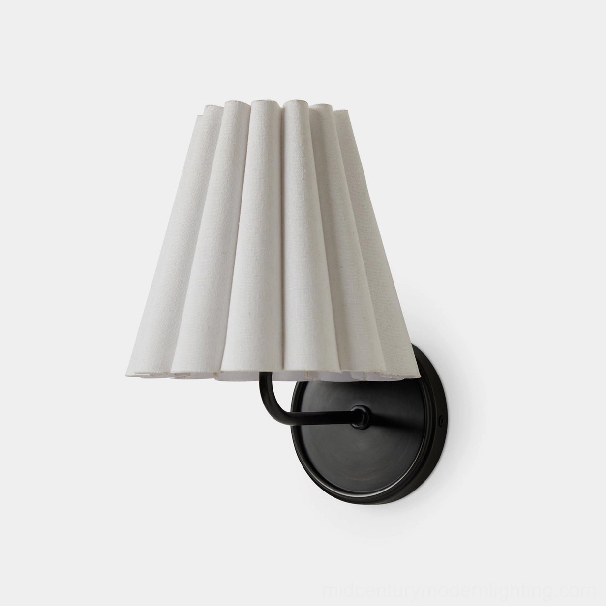 Extended Tilia wall sconce larger arm design in living room pair installation symmetrical arrangement