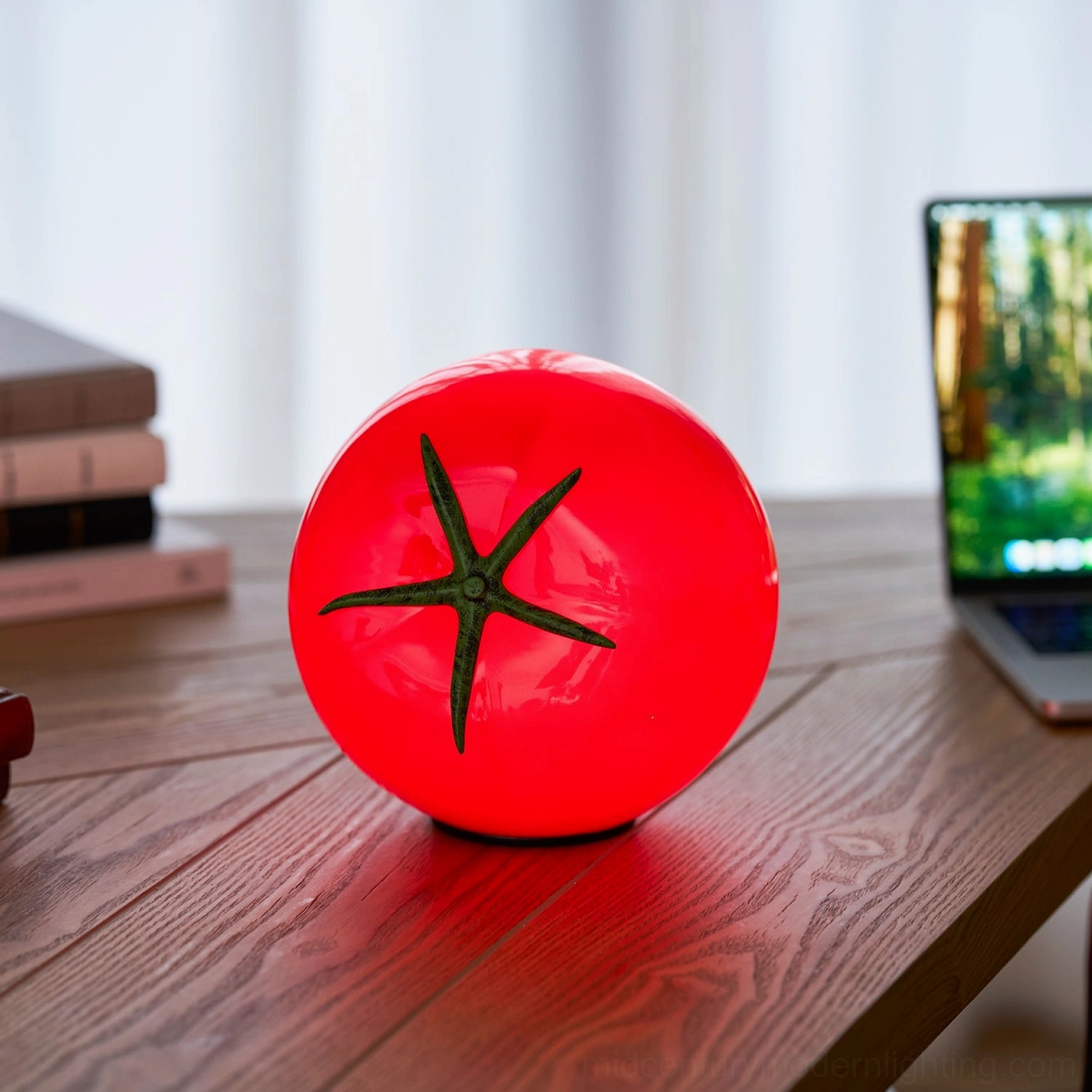 Red tomato lamp botanical arrangement home decor collection