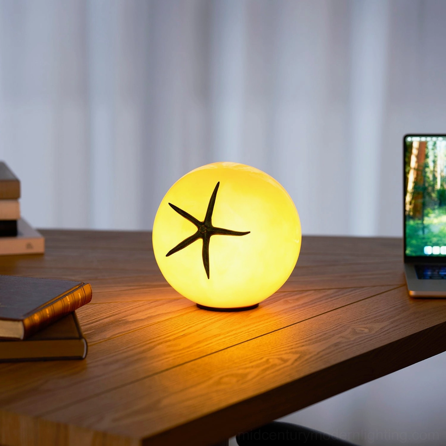 Tomato lamp earth tone warm natural textile styling arrangement