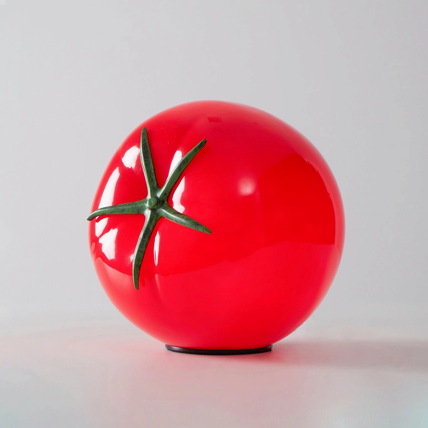 Red tomato glass table lamp home decor accent piece interior design