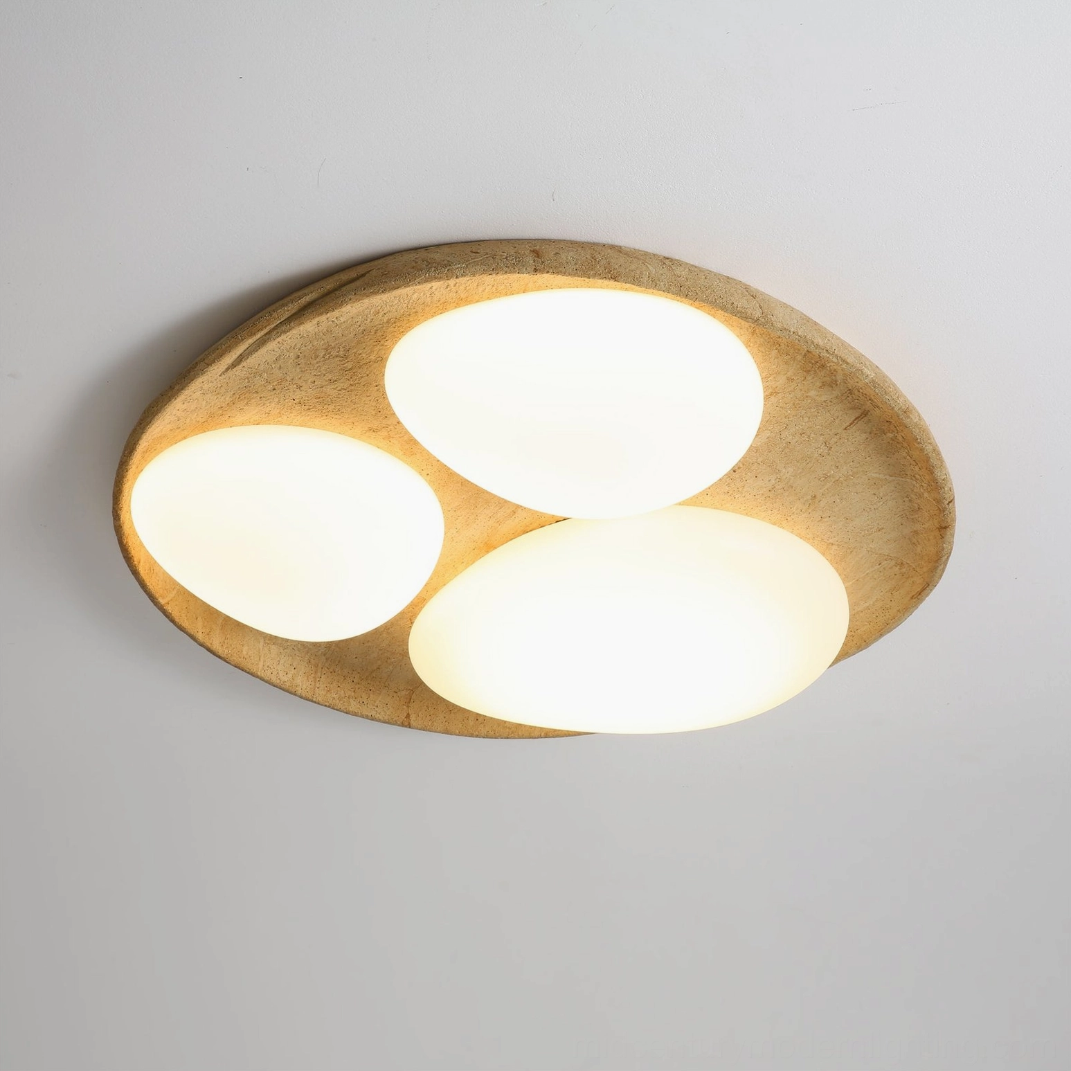 Topo mid-century ceiling light in interior setting showing versatile styling with contemporary decor and furnishings