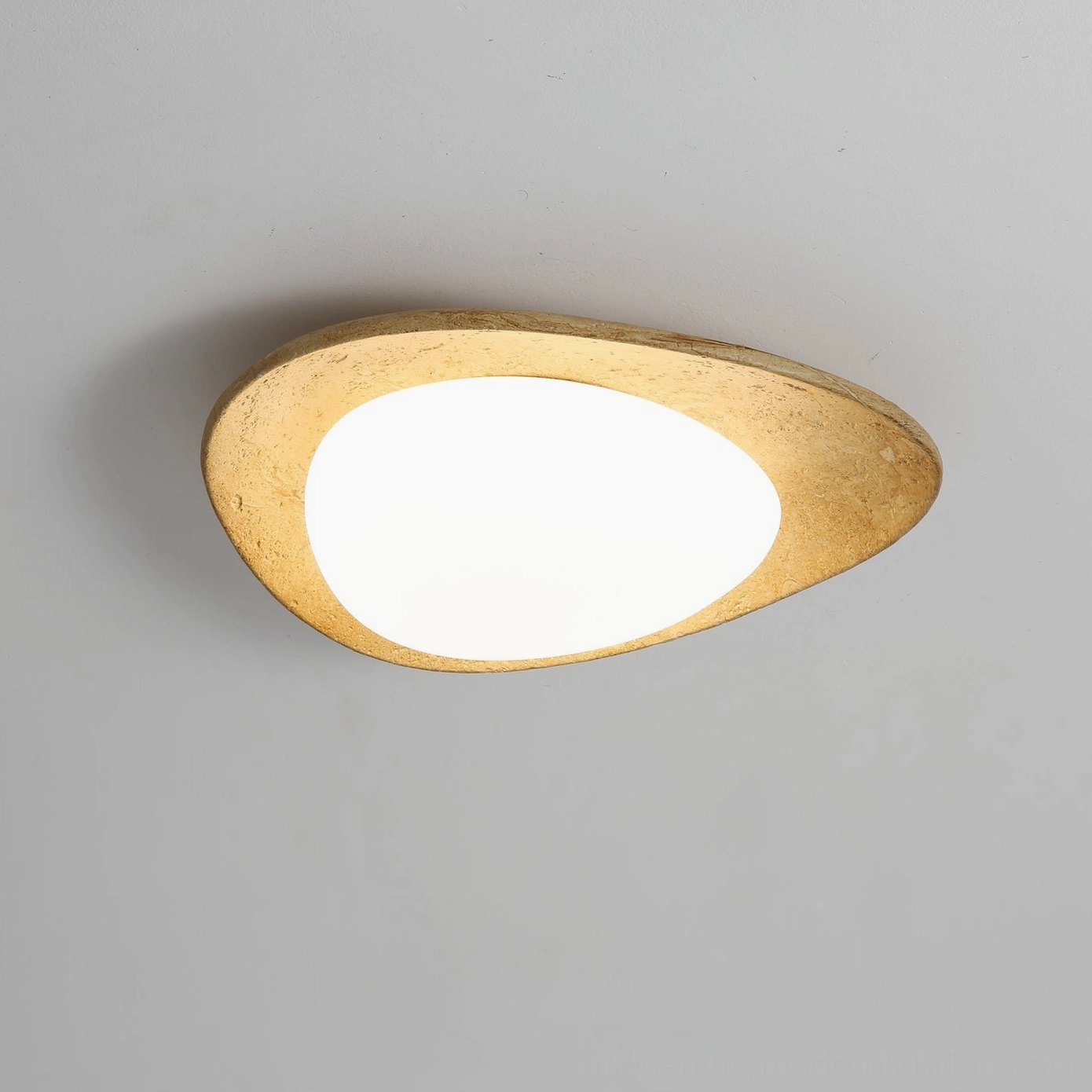 Topo contemporary stone ceiling fixture white finish option showing versatile color coordinate capability