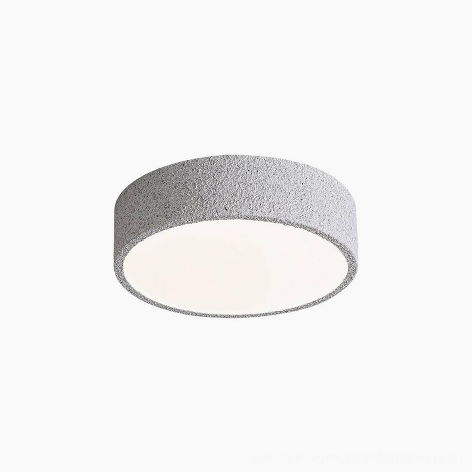 Toren brutalist ceiling light available in cool light and warm light color temperatures