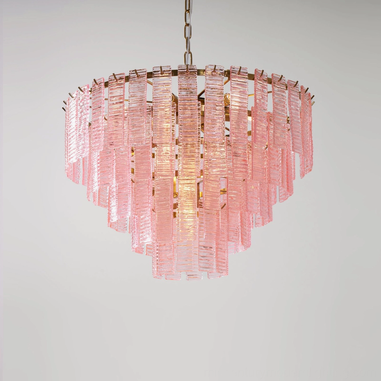 Toronto chandelier tiered design element highlighting mid-century modern geometric architecture