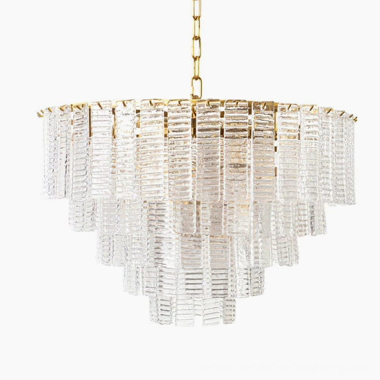 Toronto chandelier in opaque frosted glass finish front view highlighting modern minimal aesthetic