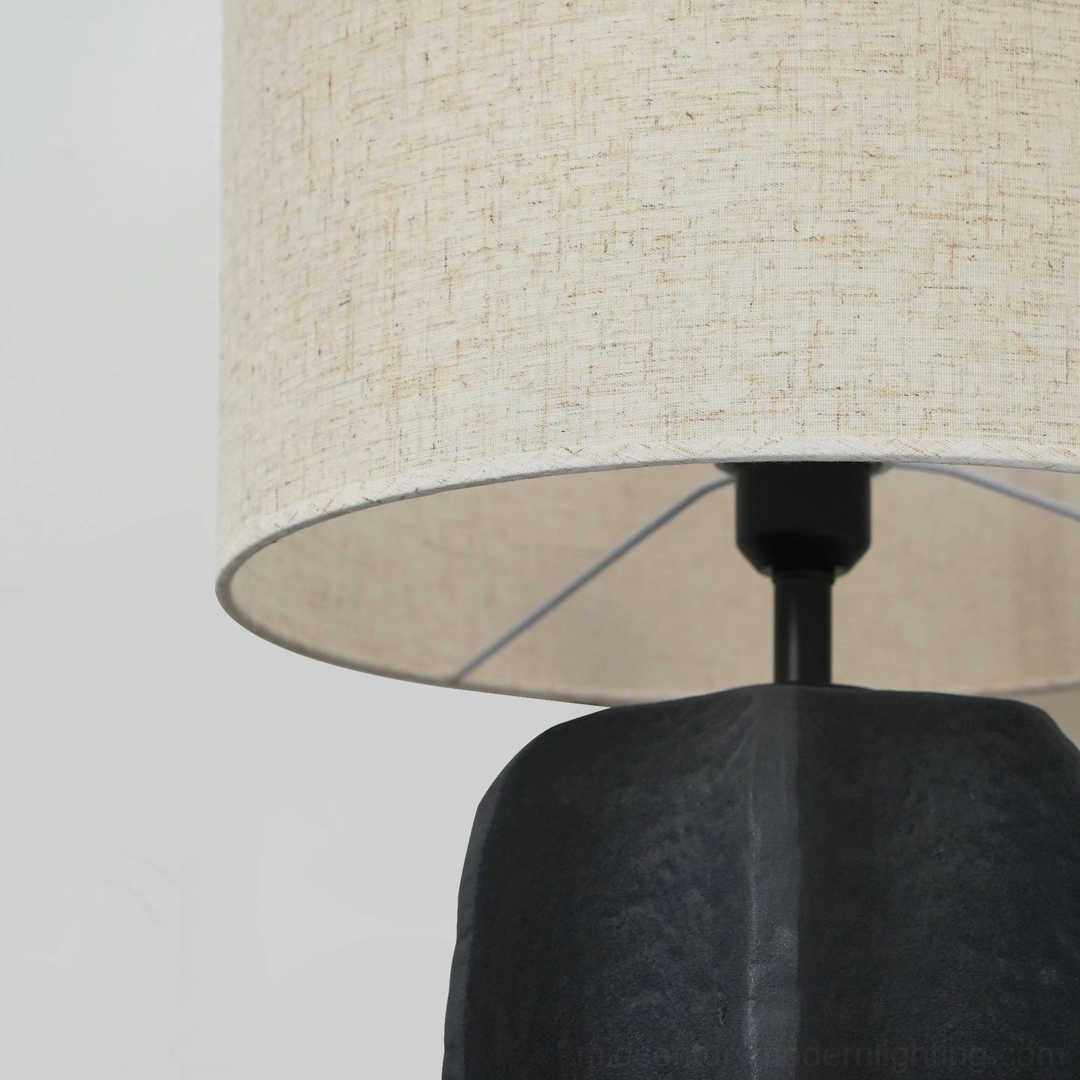 Torso ceramic lamp showing black finish option elegant and sophisticated
