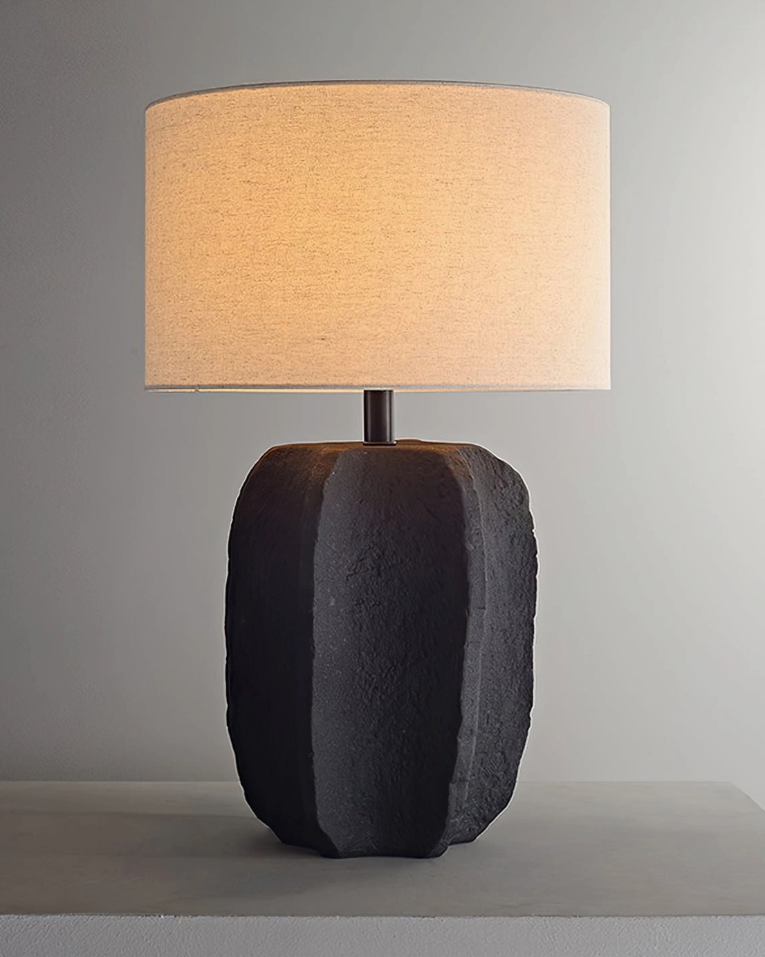 Torso table lamp with Edison bulb vintage warm light aesthetic