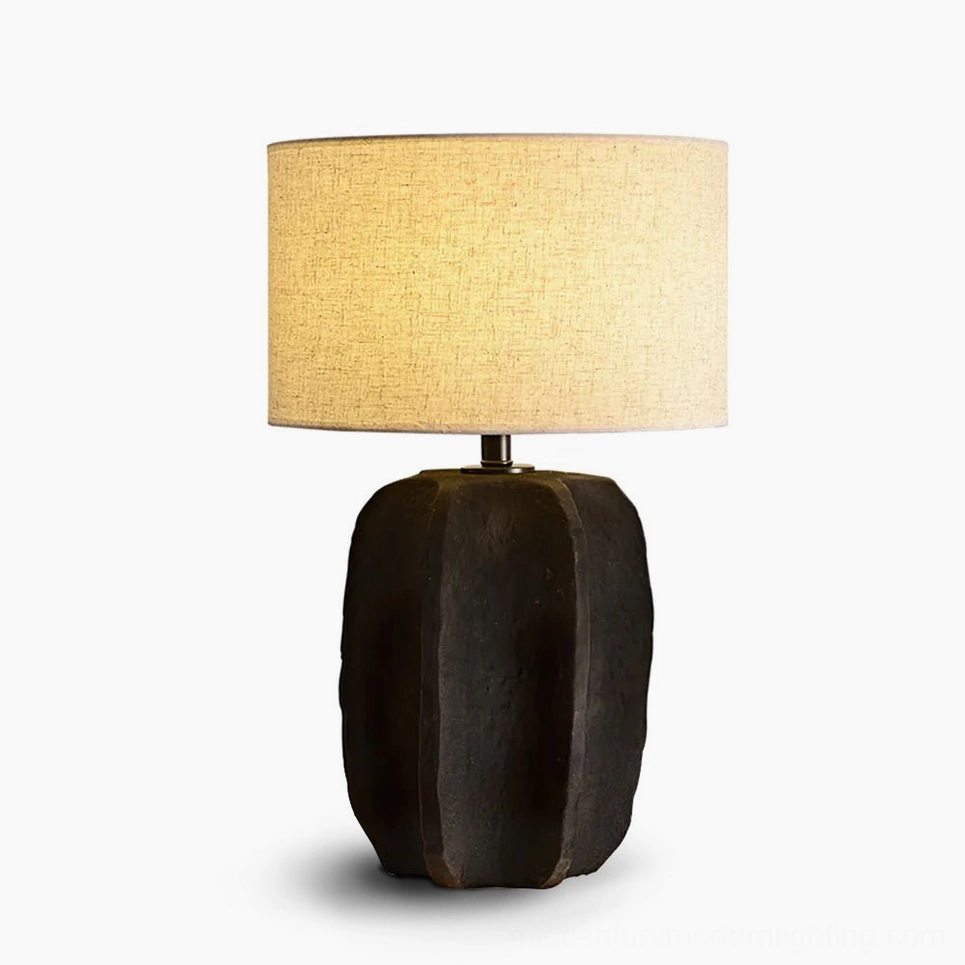 Torso mid-century modern sculptural ceramic table lamp product showcase