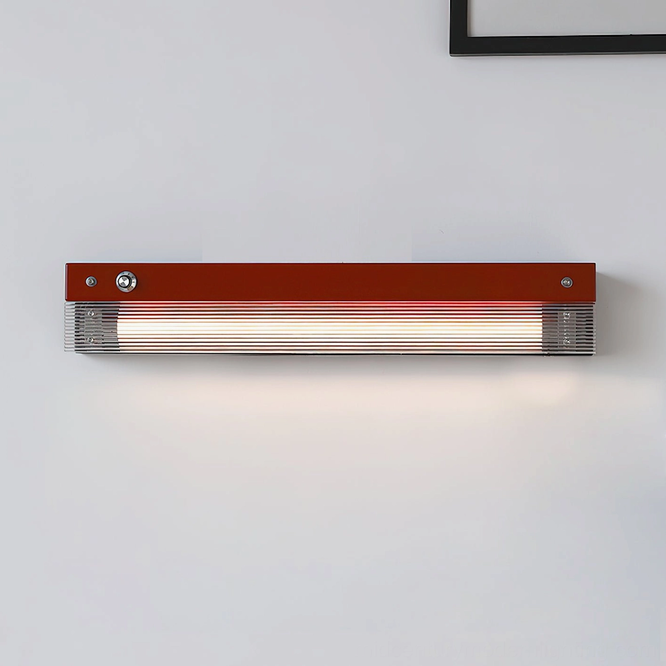 Totem wall lamp sleek metal construction and ribbed acrylic shade texture detail