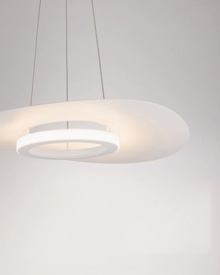 Towers black and white disc pendant light color options