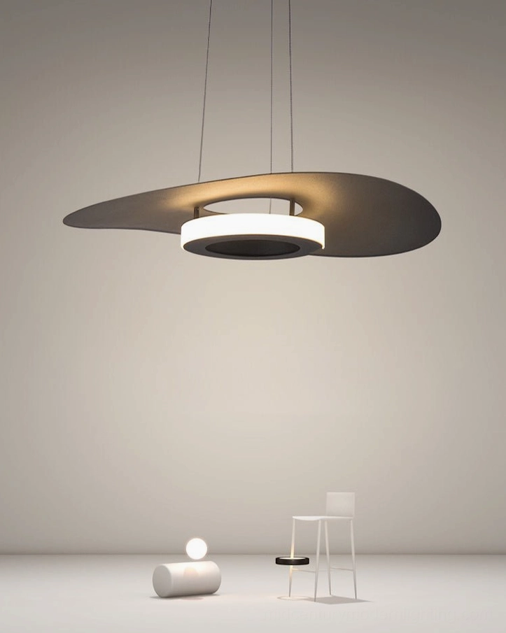 Towers pendant lamp finish detail matte black or white