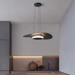 Towers pendant light in contemporary kitchen with warm LED glow