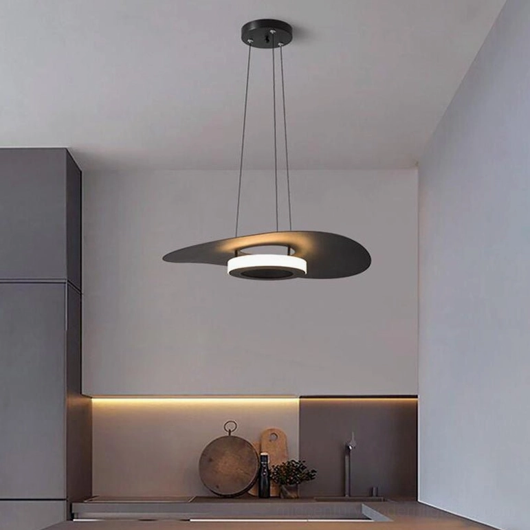 Towers pendant light in contemporary kitchen with warm LED glow