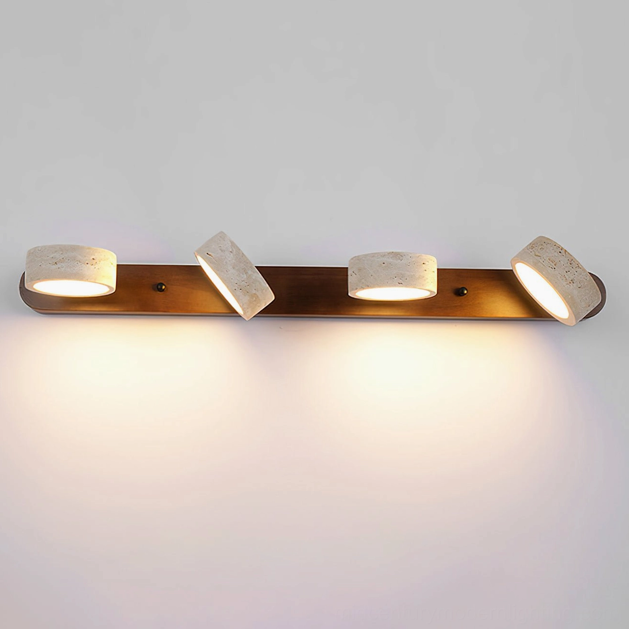 4-head travertine wall sconce configuration options sizing guide dimensions